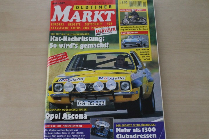 Deckblatt Oldtimer Markt (10/1997)